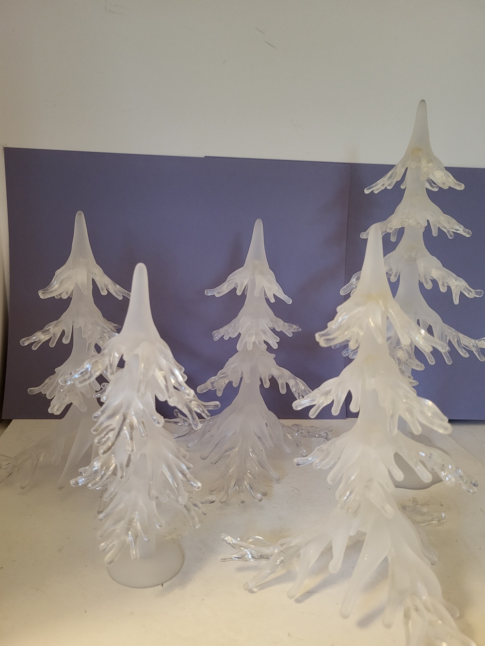Vintage Dept 56 S/5 Village Icicle Trees